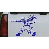 6in X 4.9in Blue -- Paintball Man Sports Car Window Wall Laptop Decal Sticker by Rad Dezigns