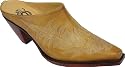 CHARLIE 1 HORSE by LUCCHESE Golden Rod Calf Slides Womens Leather Western Shoes