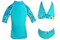 Seaside UV Sun Protective Girls 3 Piece Set: Short Sleeve Top & 2 Piece Bikini (UPF 50+)