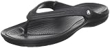 crocs Duet Flip Flop,Black/Black,9 M US Men's/11 M US Women's