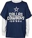 Dallas Cowboys Youth -Navy- Upside Long Sleeve Layered Tee
