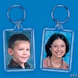 12 Acrylic Photo Picture Frame Key Chains by 