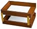 Rustic Genuine Leather Executive Double Front-Load Tray, Legal Size, Brown