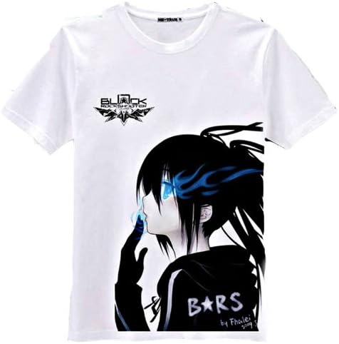 Animeblooms - Anime Black Rock Shooter BRS White T-Shirt Tee XLarge Size XL