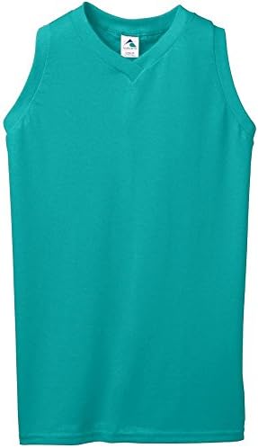 Augusta Sportswear Girls' SLEEVELESS V-NECK POLY/COTTON JERSEY