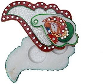 HD Techno Crafts Indian Rajasthani Marble Ganesh Chopda 4 inch