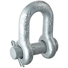 CM M551G Round Pin Midland Super Strong Chain Shackle, Carbon Steel, 5/8" Size, 4-1/2 ton Working Load Limit