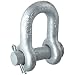 CM M551G Round Pin Midland Super Strong Chain Shackle, Carbon Steel, 5/8" Size, 4-1/2 ton Working Load Limit