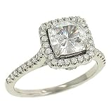 Pave Set Diamond Engagement Ring .41cttw (CZ ctr)