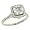 Pave Set Diamond Engagement Ring .41cttw (CZ ctr)