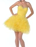 Zeilei 450 Strapless Rosettes Skirt Babydoll Short Prom Dress