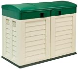 Ger�tehaus, Ger�teschuppen, M�lltonnenbox, Rollatorgarage, Gartenbox beige gr�n