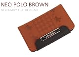PRADA phone by LG Neo Dairy Case(docomo L-02D対応) 手帳型レザーケース (ストラップ・カード収納機能付き）【Neo Polo Brown】 PRADA 手帳