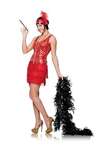 Women's Plus-Size Red Broadway Flapper Costume, X-Large