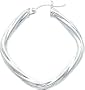 White-gold Twisted Hoop Earrings Ear Jewelry New AG