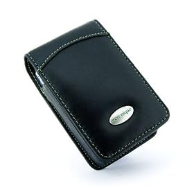 Eco-nique Traditional Soft Napa Leather Camera Case For Panasonic Limux F Series: DMC-FX30 DMC-FX33 DMC-FX55 - Black