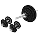Guss Hantel-Set 99,5Kg (1 x Langhantelstange 168cm, 2 x Kurzhantelstange 35cm, 4x1,25, 4x2,5, 4x5, 2x10 und 2x15Kg Hantelscheiben) Gewichte Kurzhanteln Langhantelstange Scheiben