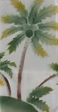 Palm Tree Kitchen Bathroom Curtain Set with Swag Valance