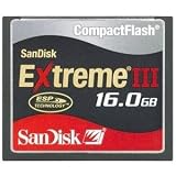SanDisk SDCFX3-016G-A31 16 GB Extreme III CompactFlash Card (Bulk Package)