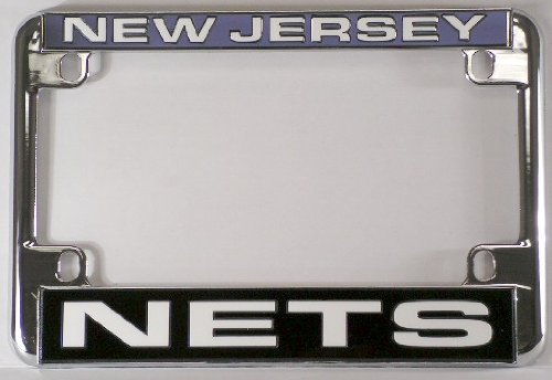 New Jersey Nets NBA Chrome Motorcycle License Plate Frame