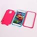 Style4U Drop Protection Slim Fit Dual Layer Hard And Soft Hybrid Case For Samsung Galaxy S5 Sm-G900 I9600 With 1 Stylus And 1 HD Clear Screen Protector Hot Pink/Blue