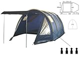 4 Pers. FAMILIENZELT Camping Zelt / Tunnelzelt WS 1500mm