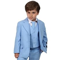 Hot Sale JL5026 SKY BLUE Cotton/Linen Boys Summer Suit From Baby to Teen (12 Months)