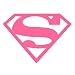 Search : Superman Decal Sticker - Size:9.0 x 12.3 inches - Color:Pink