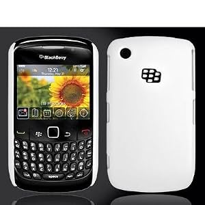 White Rubberized Snap-On Hard Back Cover Case