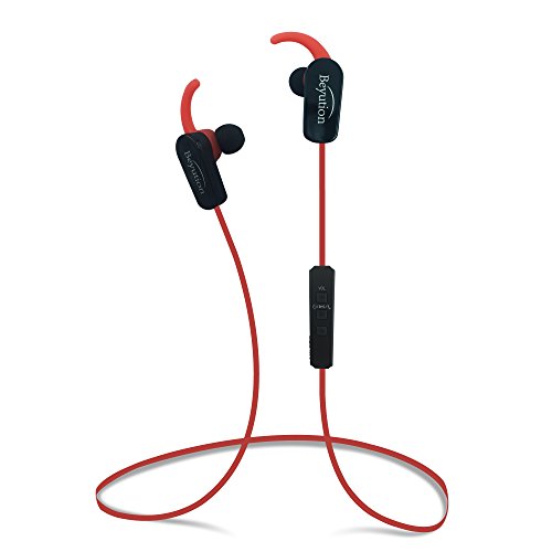 Beyution 2015 New Sports Hi-fi Bluetooth 4.1 Version Bluetooth Headphones ---Mini Lightweight Wireless Stereo Sports/running Bluetooth Earbuds Headphones Headsets Built in Mic-phone with Retail Package (508s-v4.1-red)