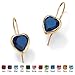 10K Gold Heart-Shaped Birthstone Pierced Earrings- title=