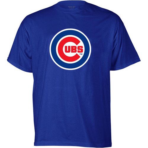 Chicago Cubs Blue Logo T-Shirt By Majestic Athletic