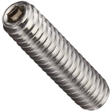 Stainless Steel 18-8 Set Screw, Vented Hex Socket Drive, Cup Point