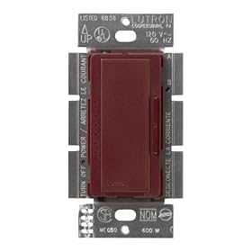 Click here to buy Lutron MSC-600M-MR Maestro 600-Watt Multi-location Dimmer Merlot by Lutron.