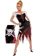 Womens Sexy Simple Pirate Costume Wench Theatre Costumes Pirate Skull 2 Pc