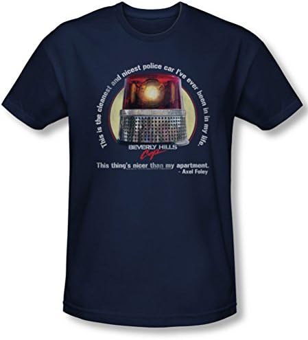 Beverly Hills Cop - Mens Nicest Police Car T-Shirt In Navy, XX-Large, Navy