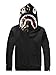 CLJJ7 Men's Shark Printed Hooded Sweatshirt