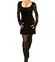 Blue Banana Black Lace Bell Sleeve Tunic Top