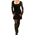 Blue Banana Black Lace Bell Sleeve Tunic Top