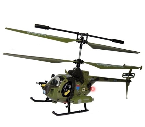 UJ4705D Mini Army Defender Gyroscope 3.5 Channel Infrared Helicopter - Camouflage Green