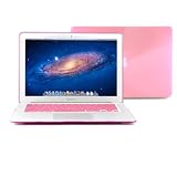 GMYLE (TM) Pink Crystal See Through Hard Shell Snap On Carrying Case Skin Slim Fit for 13 " Apple Macbook Air - With TPU Pink Protective Keyboard Cover