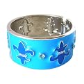 Zirconite Turquoise Fleur de Lis Enamel Bracelet&nbsp;