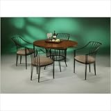Metropolitan 5 Piece Dining Set with Hammered Copperstone Top in Autumn Rus ....