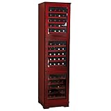 Wine Enthusiast Portfolio 60-Bottle 3-Temp Wine Cellar- Mahogany