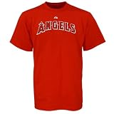 Majestic Los Angeles Angels of Anaheim Youth Red Word Mark T-shirt