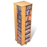 Maple Large Four-Sided Spinning Media Tower MultiMedia Collection by Prepac Furniture - MMS-1060