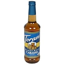 Torani Sugar-Free Syrup, Caramel, 25.4-Ounce Bottle (Pack of 3)