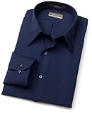  : Van Heusen Men's Long Sleeve Wrinkle Free Poplin Fitted Solid Shirt, Persian Blue, 16 34/35