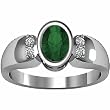 14K White Gold Chrome Tourmaline and Diamond Ring