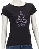 Mandala T-Shirt Sitting Buddh, schwarz